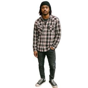 American Rag Plaid Long Sleeve Button Up Chest Pockets Casual Shirt X Large